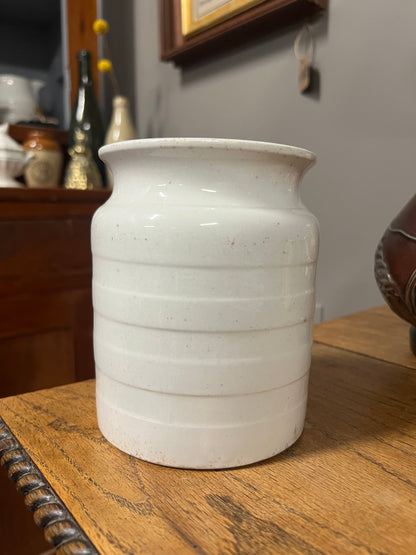 RAISINS - White Banded Kitchen Jar Canister with Lid