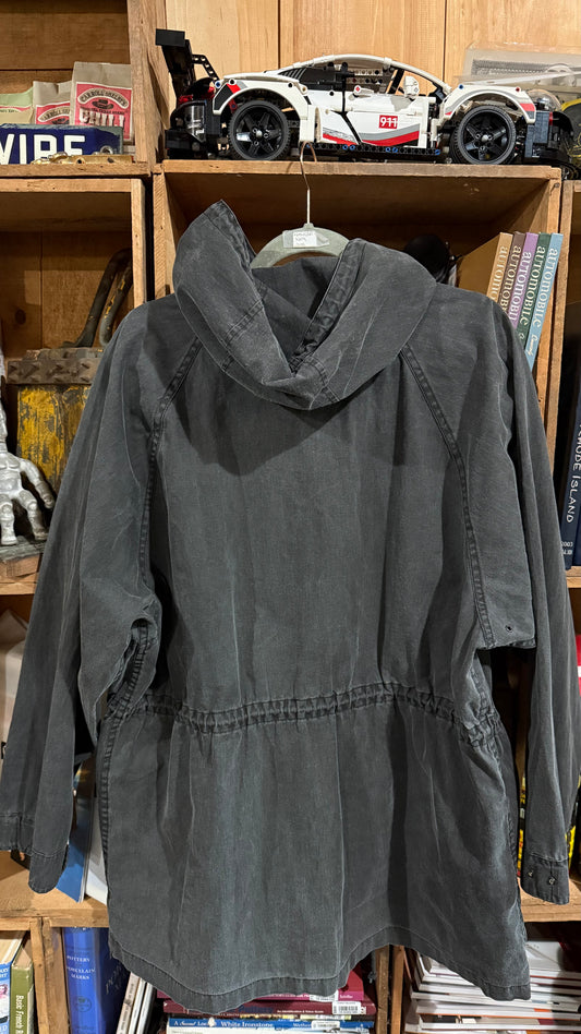 Polo Ralph Lauren Black Cotton Hooded Jacket Medium