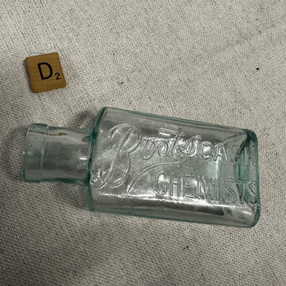 Boots Cash Chemist Bottles Aqua & Clear