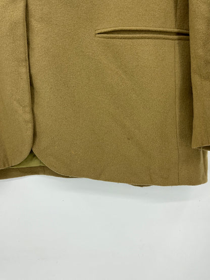 Vintage 90s J.Crew Camel Wool Cashmere Blend Single Button Blazer Jacket 12