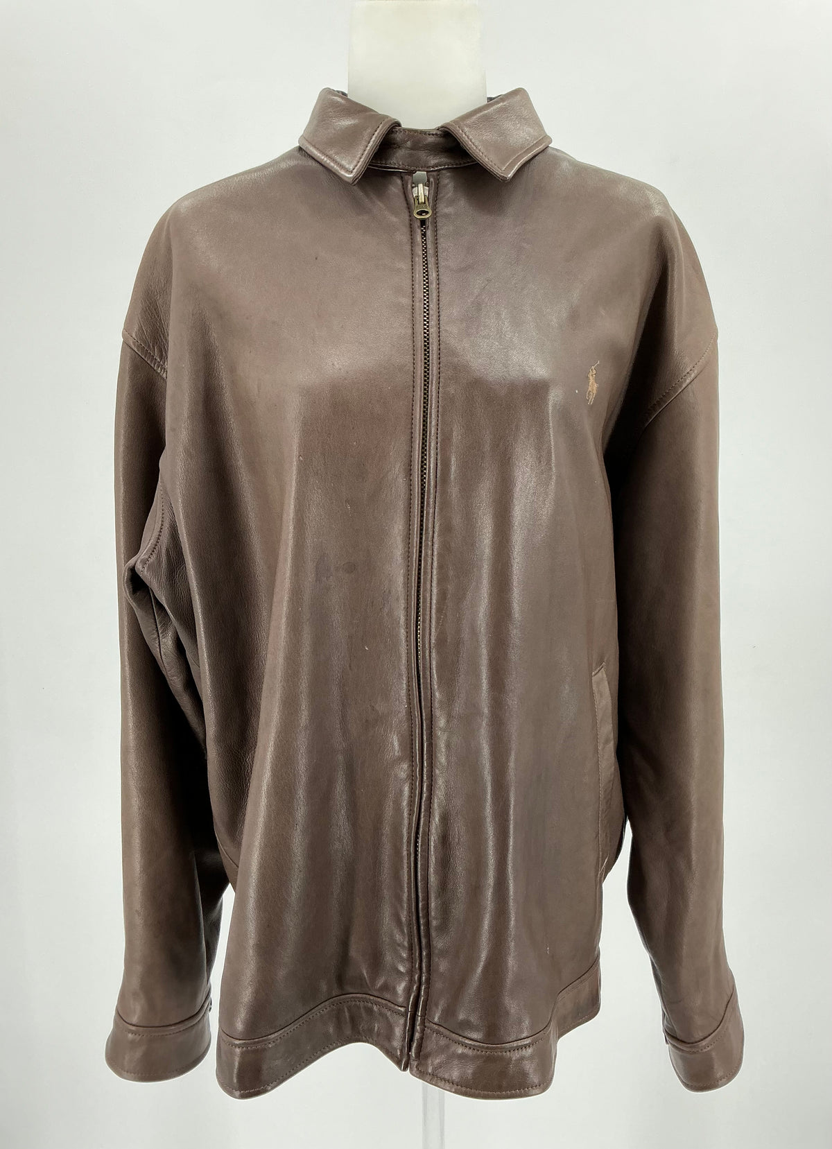 Vintage Polo Ralph Lauren Lambskin Leather Jacket Large