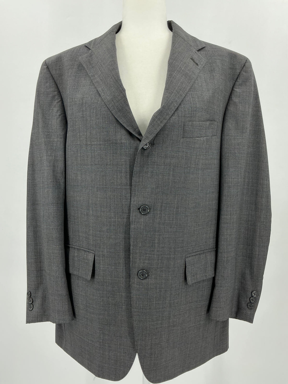 J. Press Presstiege 3-Button Grey Sport Coat 44R
