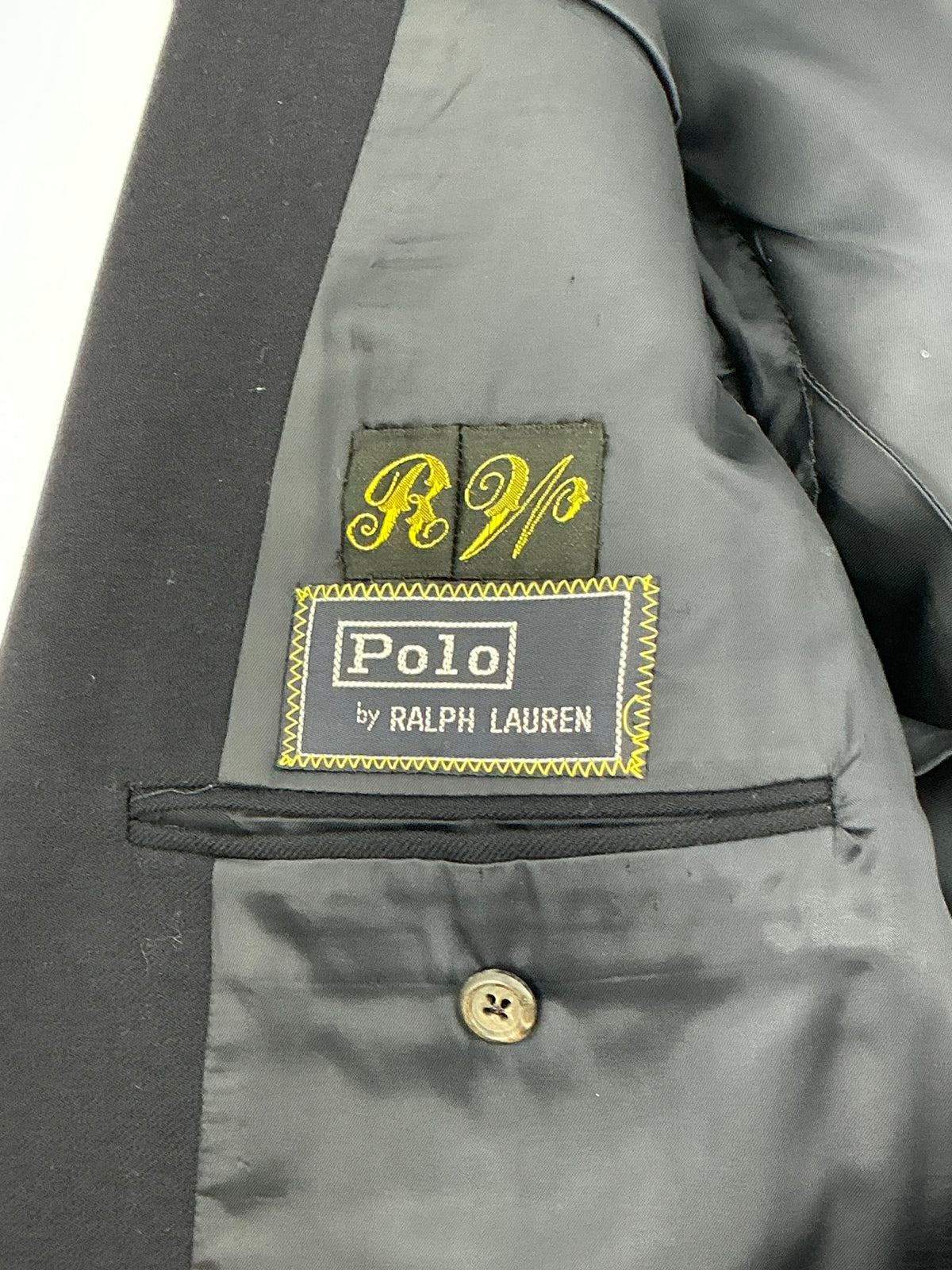 Vintage Polo University Club Ralph Lauren Navy Wool Blazer Sport Coat  Union Label