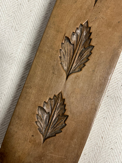 Carved Wooden Candy Mold - 3 Leaves - E.S.