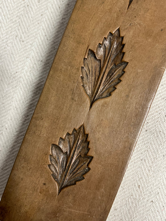 Carved Wooden Candy Mold - 3 Leaves - E.S.