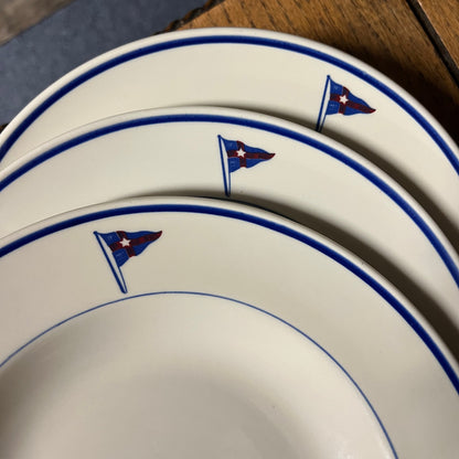 New York Yacht Club Rim Soup Bowl with NYYC Burgee