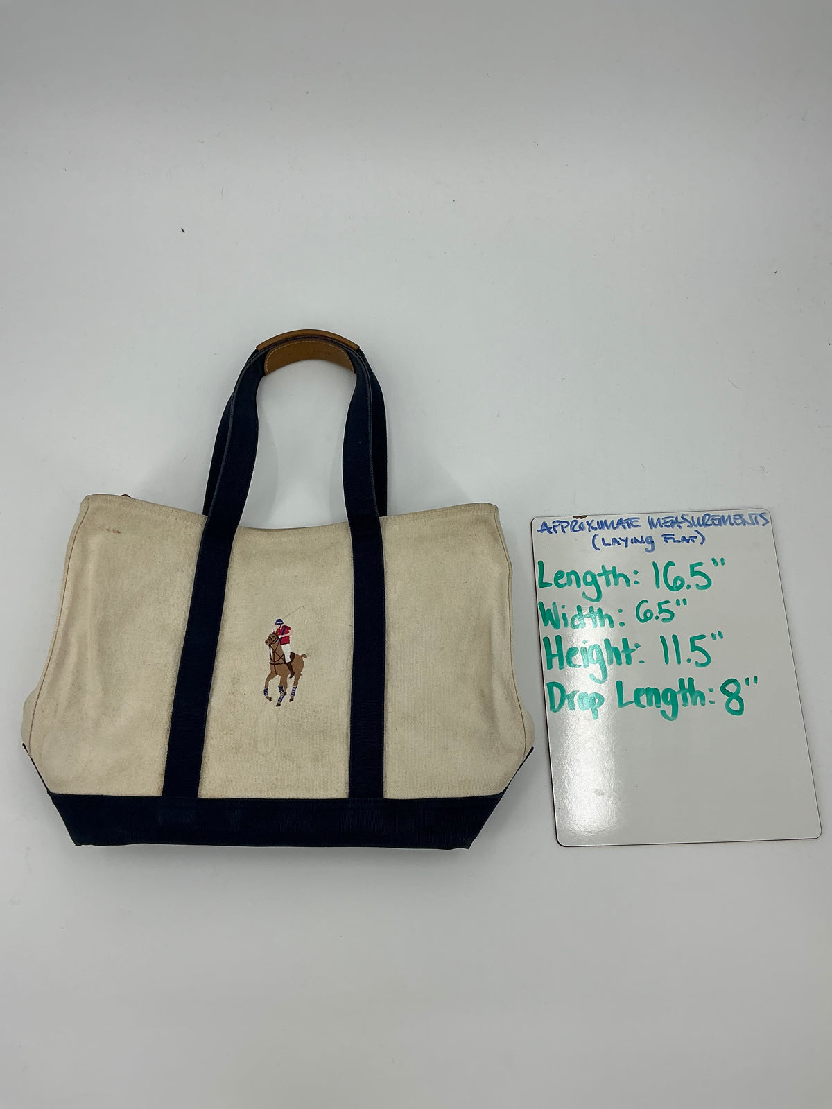 Ralph Lauren Embroidered Pony Tote Bag