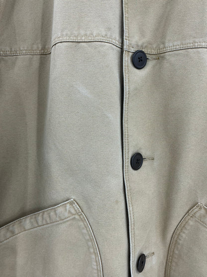Vintage J.Crew Canvas Plaid-Lined Barn Jacket with Corduroy Collar XL
