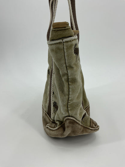 L. L. Bean Moose Embroidered Mini Boat and Tote Zip Top