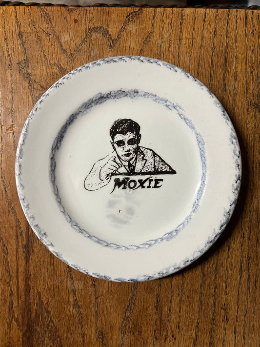 Moxie Soda Advertising Plate by Maddock & Co England