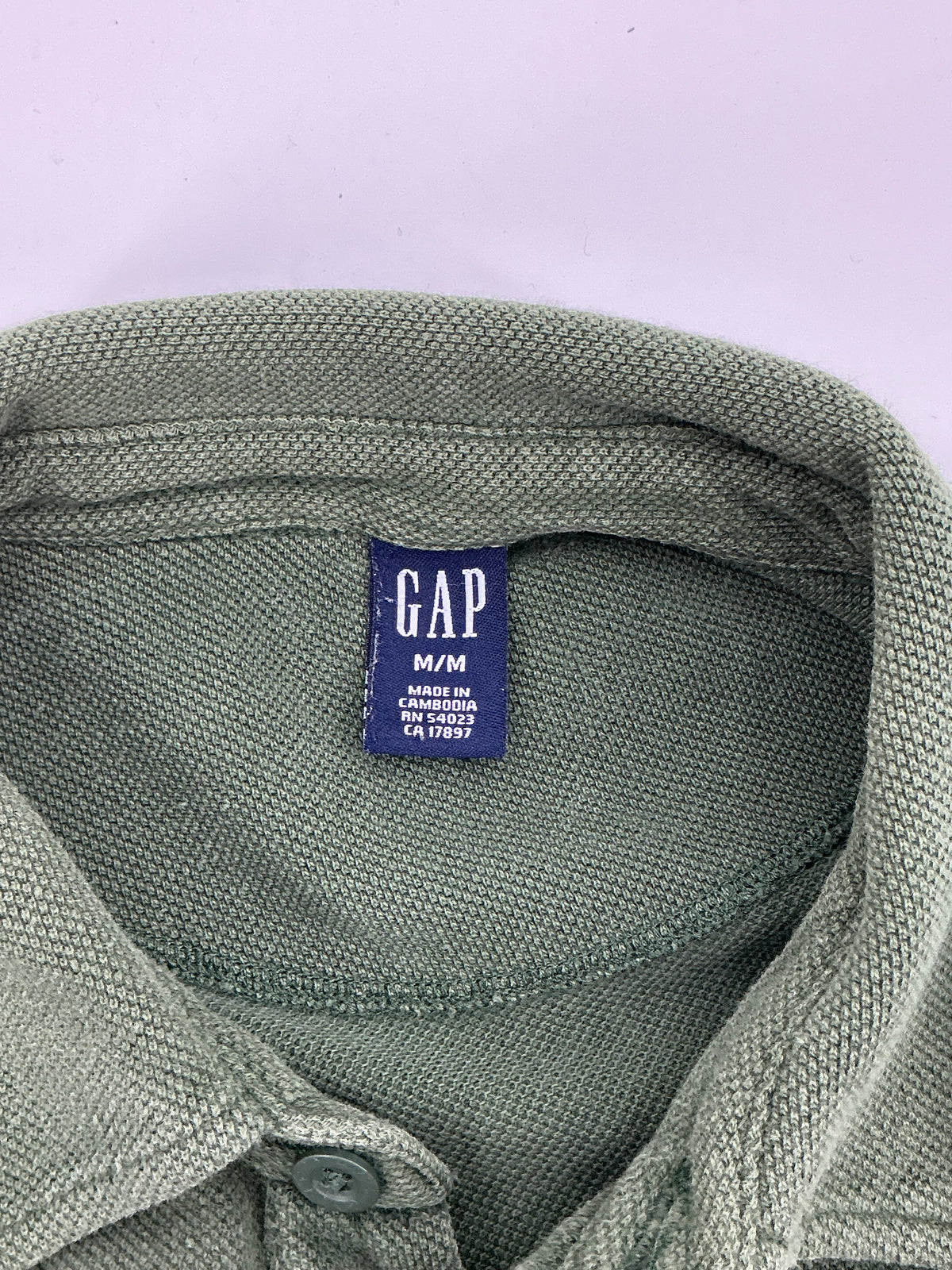 Vintage GAP Long Sleeve Rugby Stripe Polo Shirt Medium