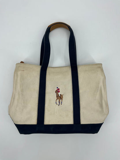 Ralph Lauren Embroidered Pony Tote Bag