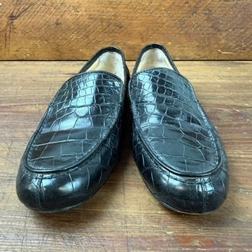 Vintage Ralph Lauren Black Crocodile Loafers