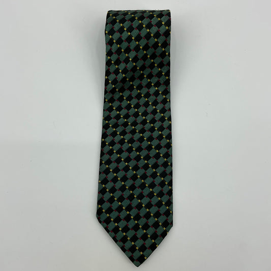 Vintage Westbury Collection Men’s Multicolored Checkered Silk Tie