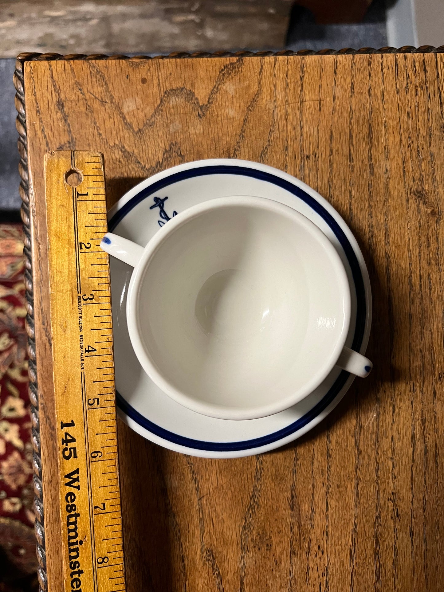 US Navy Wardroom China Bouillon Cup and Saucer