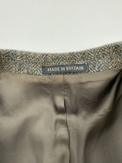 Vintage Harris Tweed Jacket Blue 40L