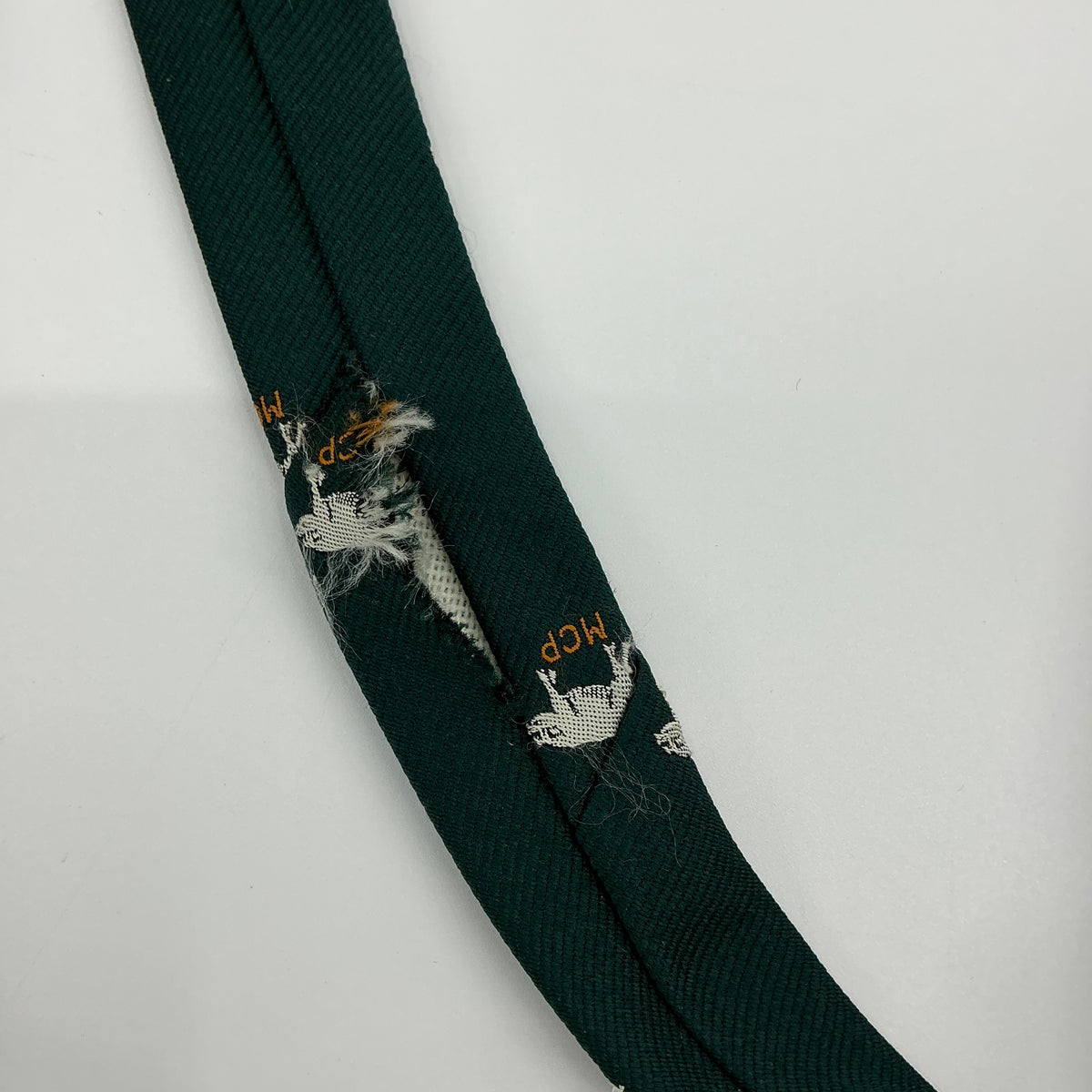 Vintage Male Chauvinist Pig Bloomingdale’s Men’s Green “MCP” Pig Print Tie