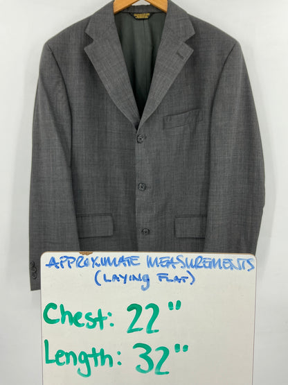J. Press Presstiege 3-Button Grey Sport Coat 44R