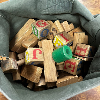 Official Trail Camper Back Pack Full of Wooden Blocks