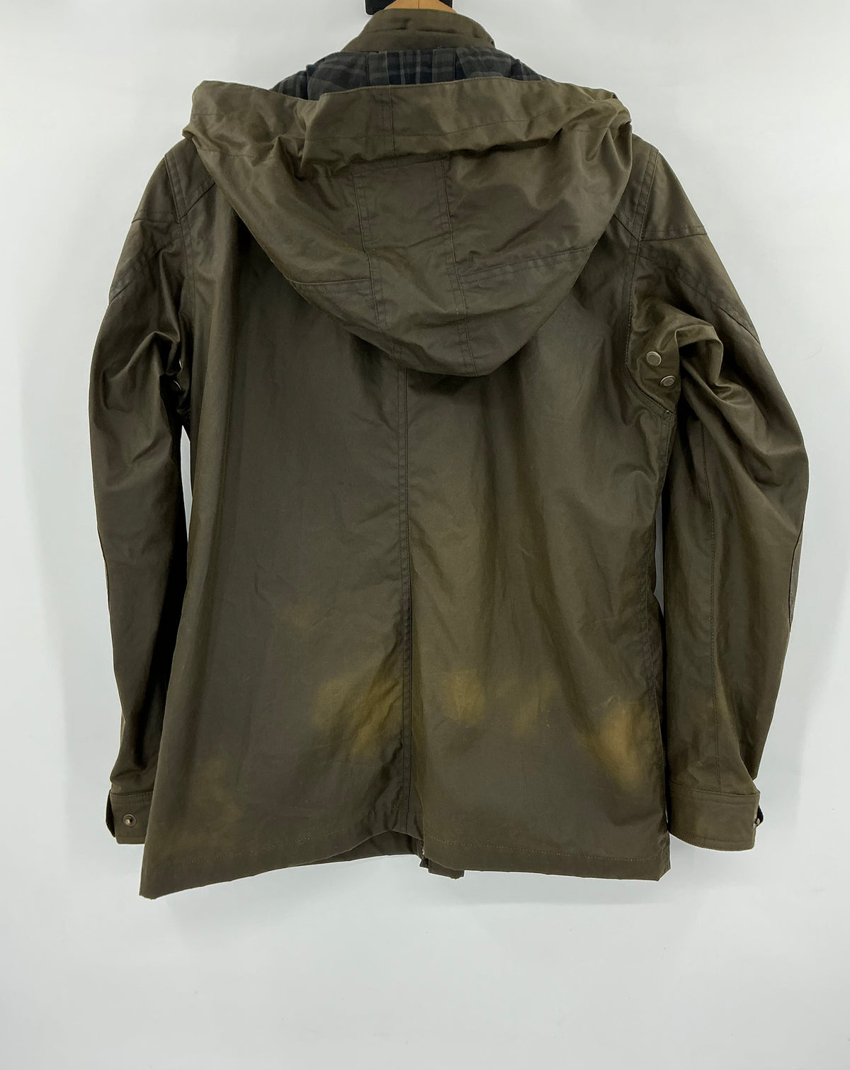 Belstaff Waxed Cotton Hooded Jacket 44