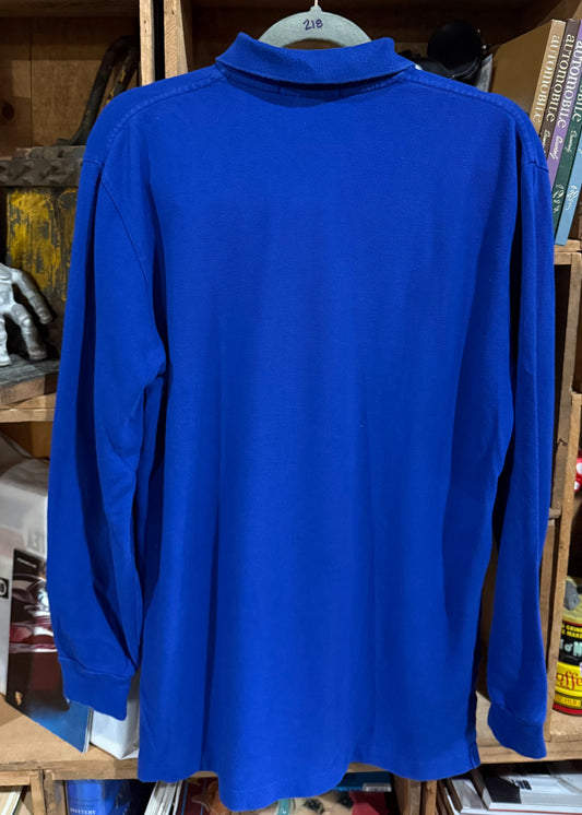 Polo Ralph Lauren Long Sleeve Polo Shirt Blue Red Medium