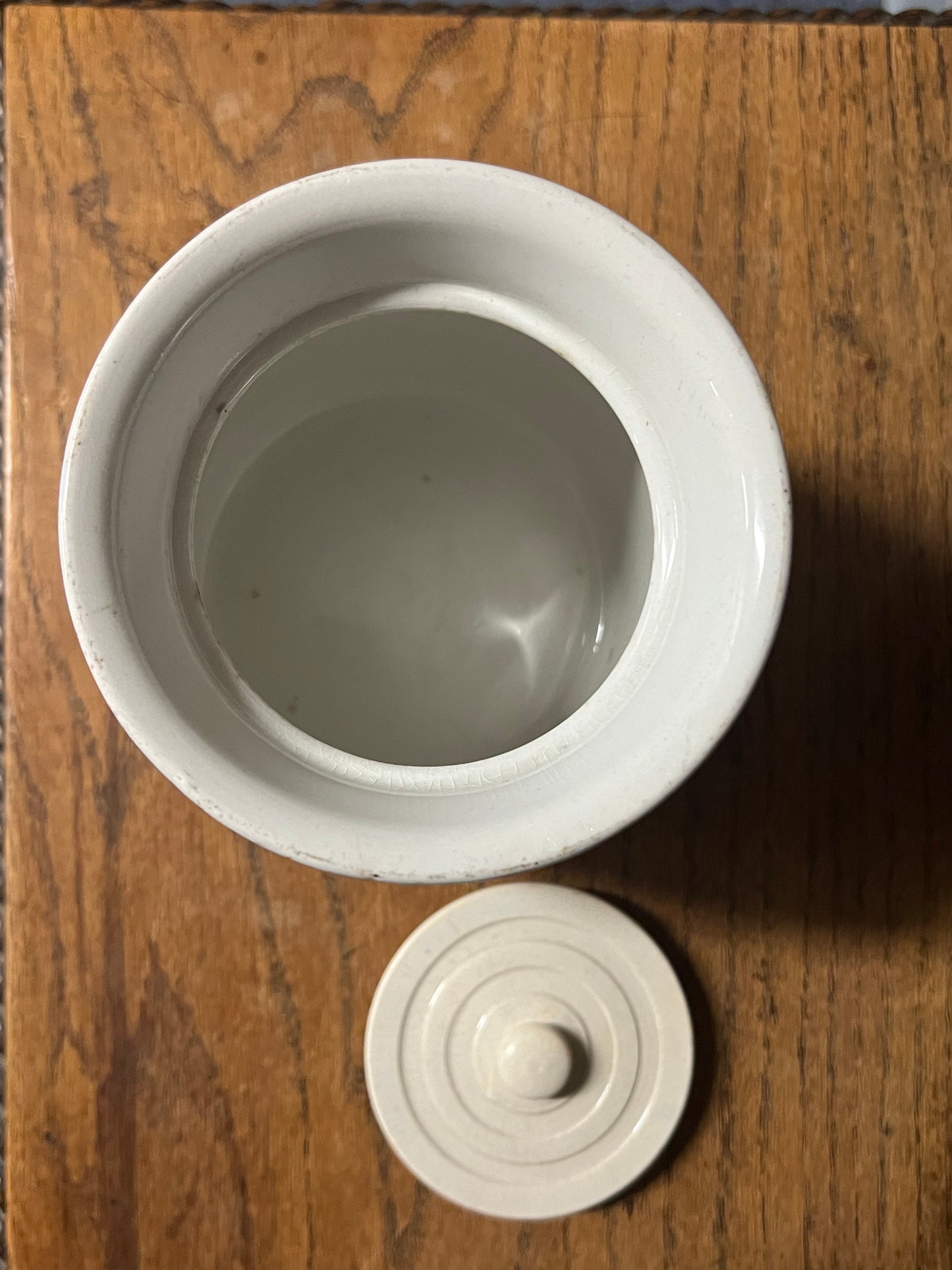 RAISINS - White Banded Kitchen Jar Canister with Lid