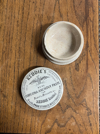 Keddie's Real Gorgona Anchovy Paste Lid and Pot
