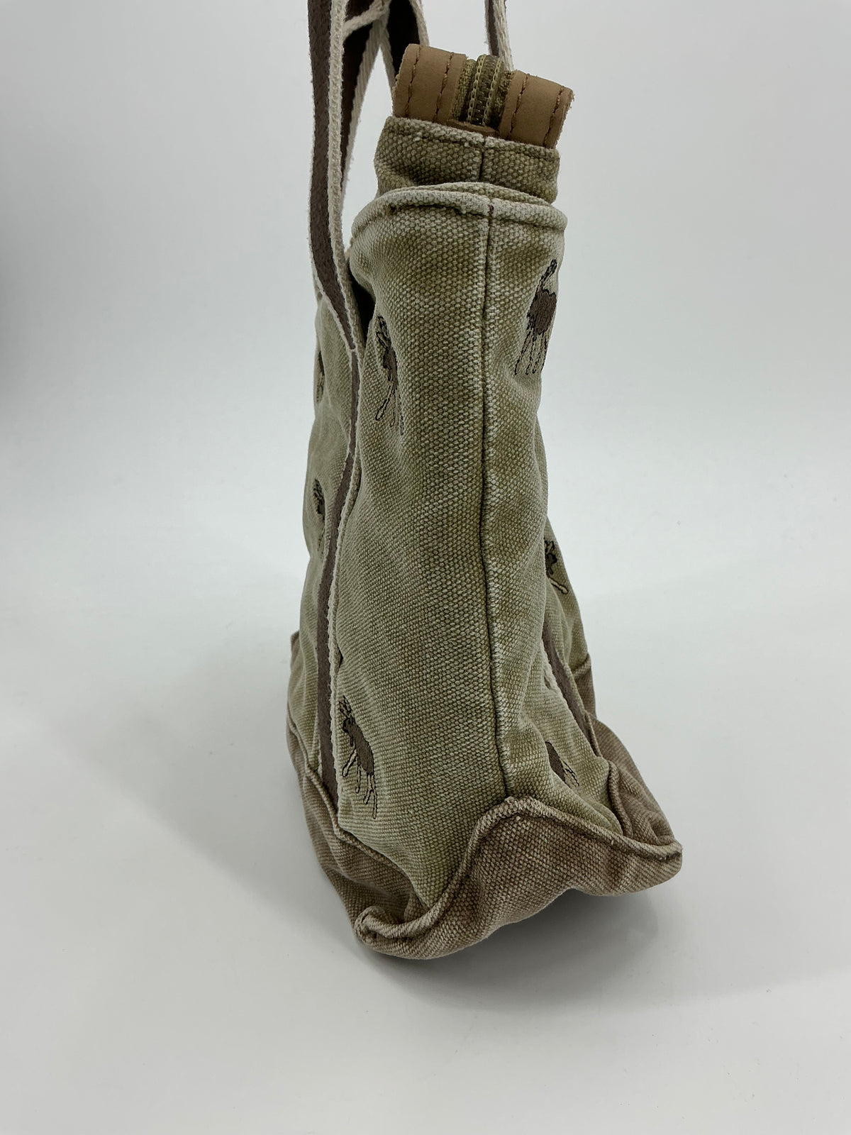 L. L. Bean Moose Embroidered Mini Boat and Tote Zip Top
