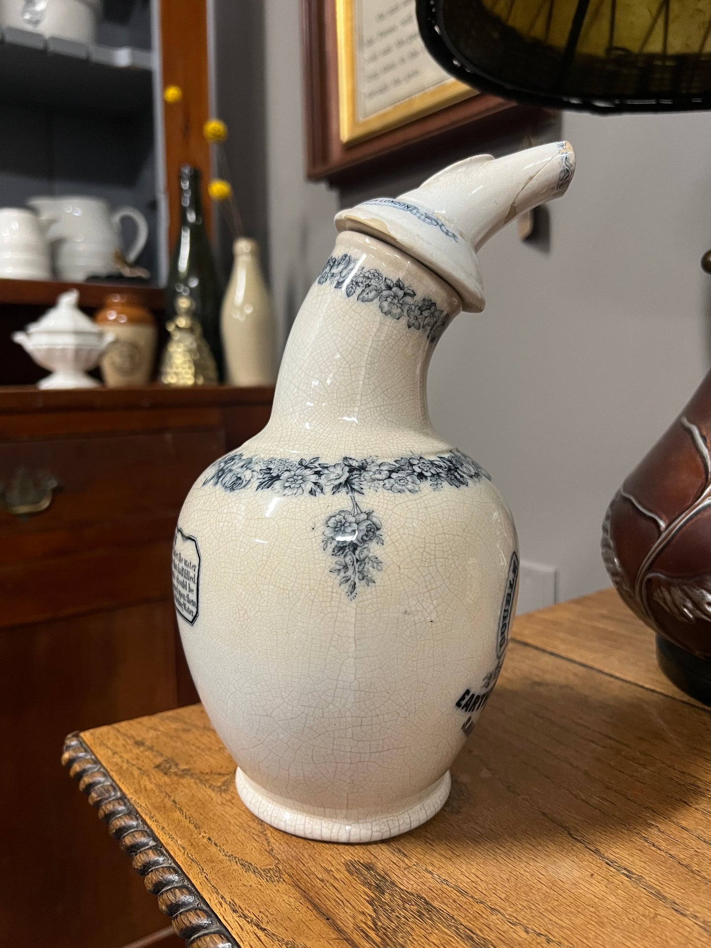 Maw's Double-Valved Earthenware Inhaler with Mouthpiece