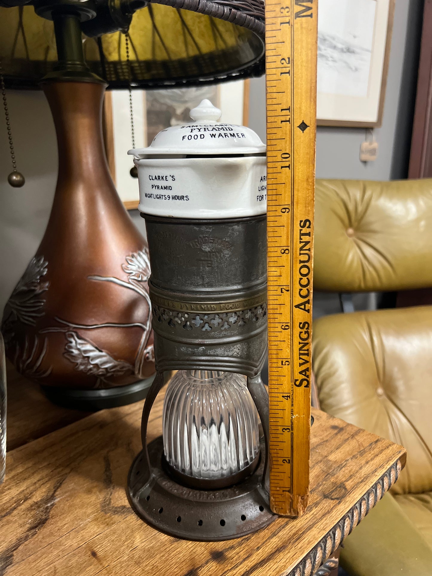 Rare Complete Sam Clarke's Pyramid Food Warmer - Fairy Lamp