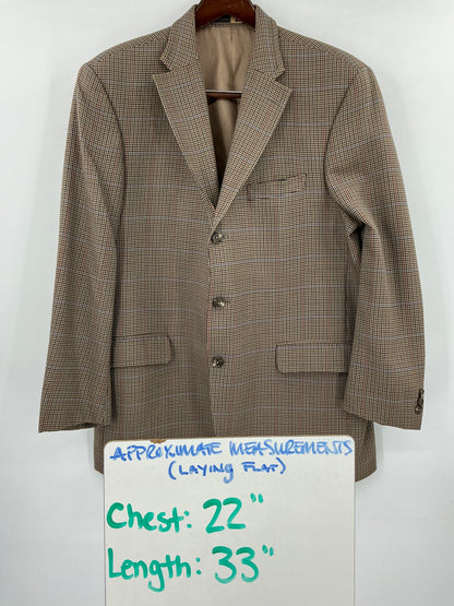 Vintage J. Press x Abraham Moon Houndstooth Wool Sport Coat 44R