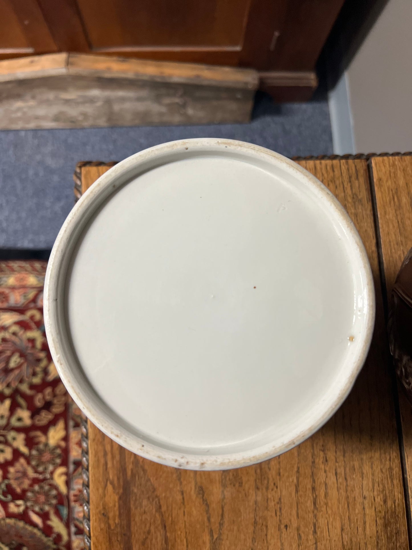 OATMEAL - White Banded Kitchen Jar Canister