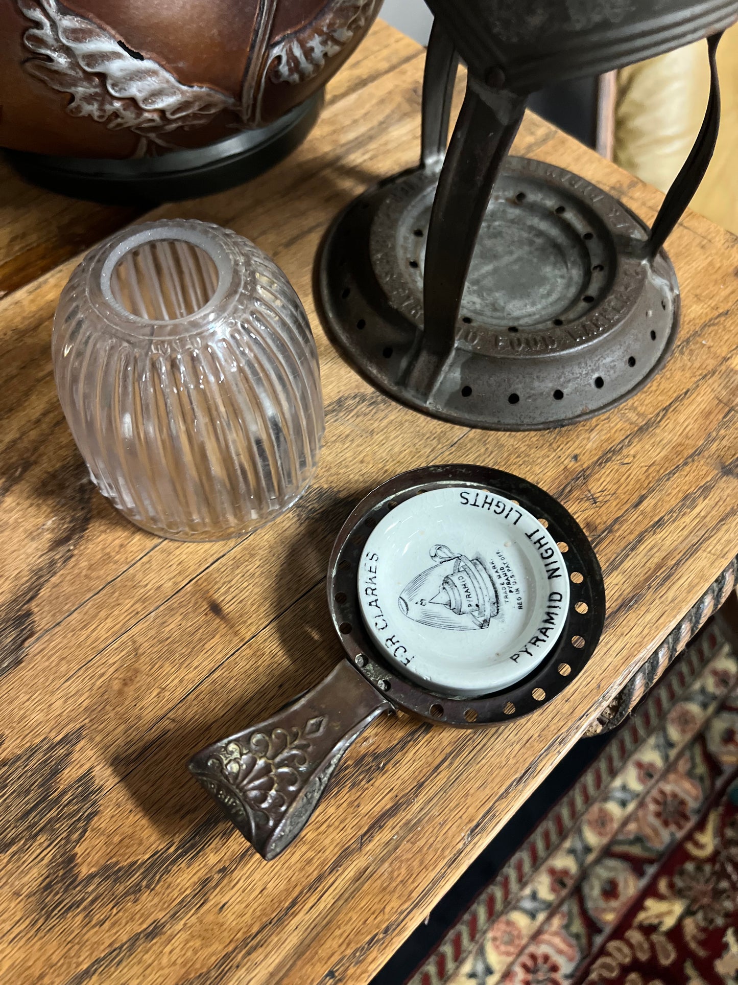 Rare Complete Sam Clarke's Pyramid Food Warmer - Fairy Lamp