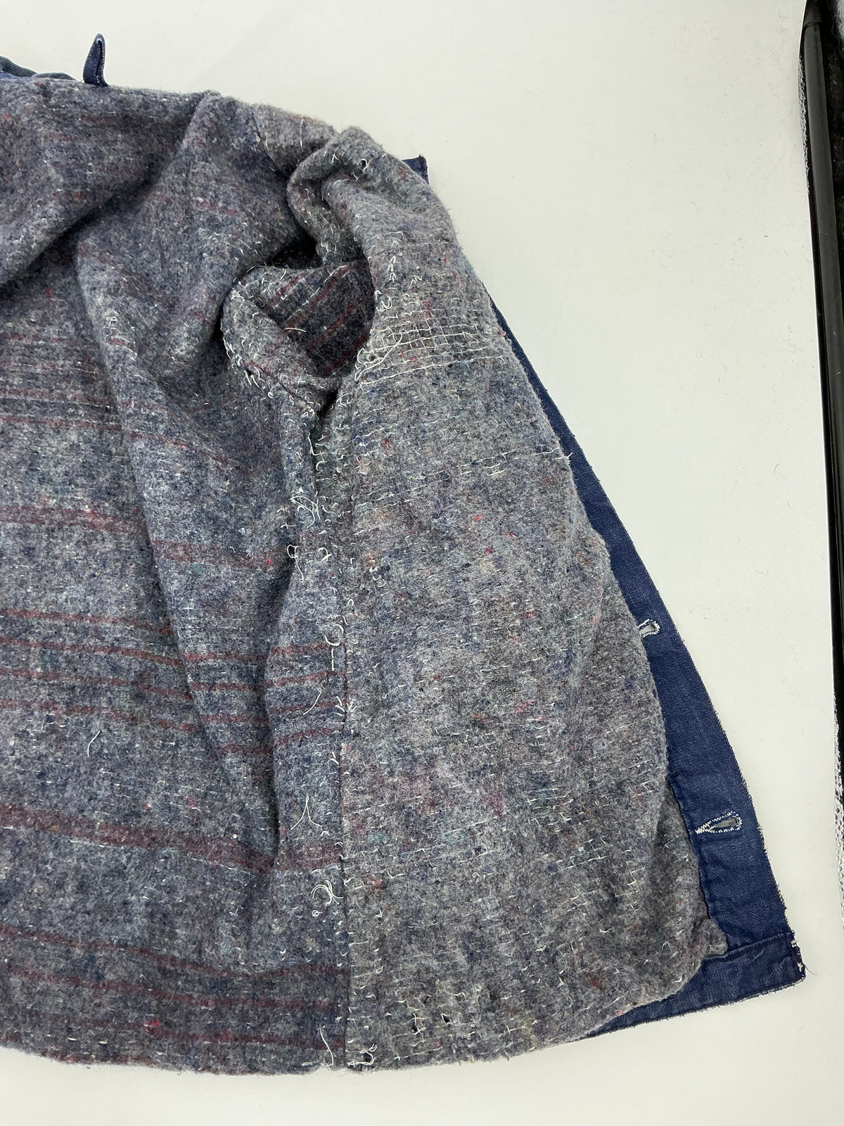 Vintage Wrangler Blanket Lined Denim Chore Coat Size 40