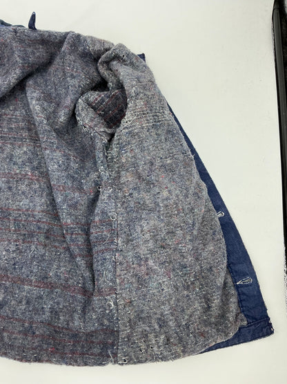 Vintage Wrangler Blanket Lined Denim Chore Coat Size 40