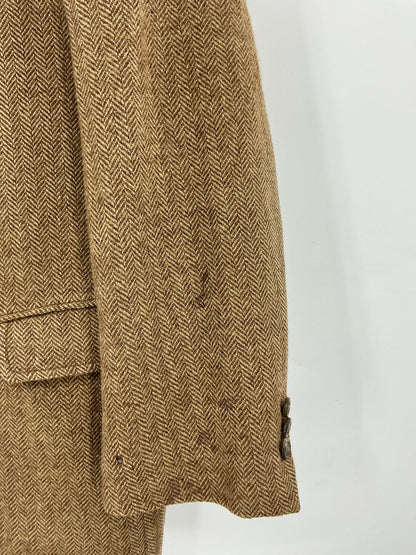 Vintage J. Press Jamieson's of Shetland Brown Herringbone Sport Coat 44R