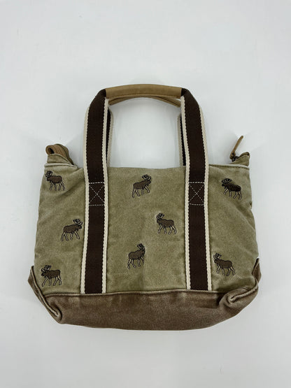 L. L. Bean Moose Embroidered Mini Boat and Tote Zip Top
