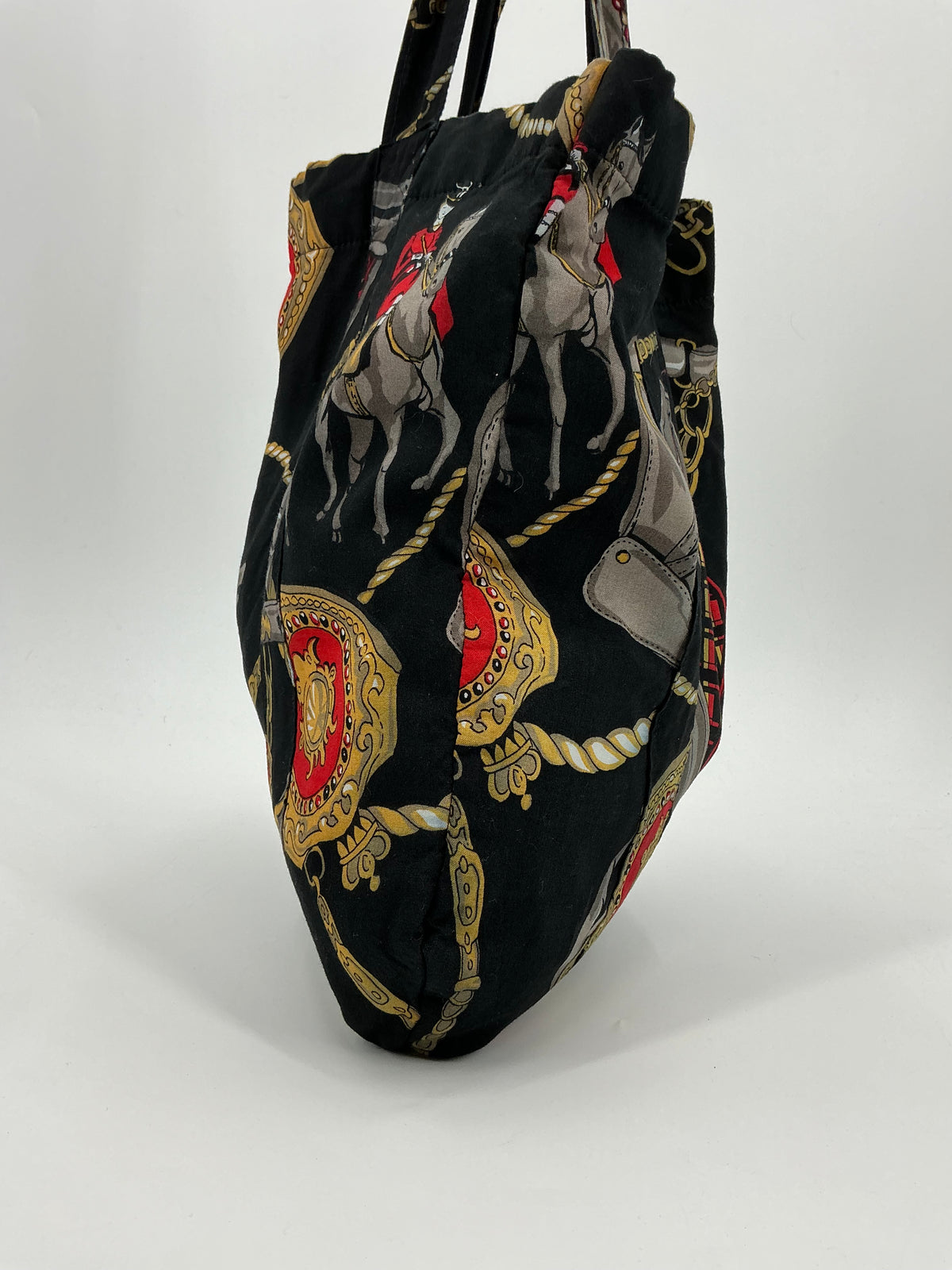 Equestrian Pattern Tote Bag