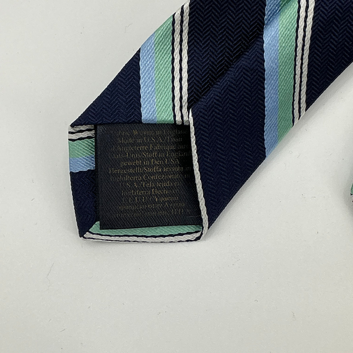 NWT Brooks Brothers BB#1 Rep Stripe Silk Tie - Navy & Light Blue Striped