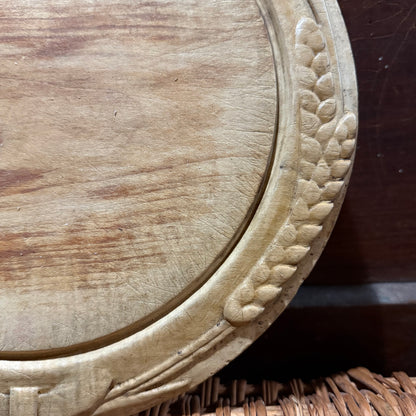 Wheat Border Carved Wooden Breadboard