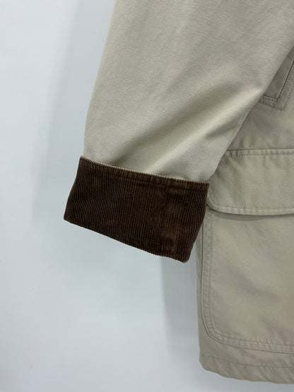 Vintage L.L. Bean Original Field Coat Barn Jacket Corduroy Collar Size Large