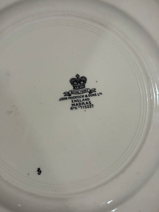 John Maddock & Sons Madras Pattern Dishes