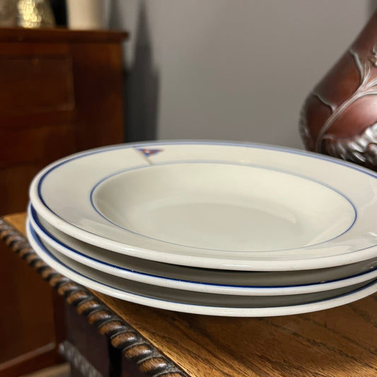 New York Yacht Club Rim Soup Bowl with NYYC Burgee