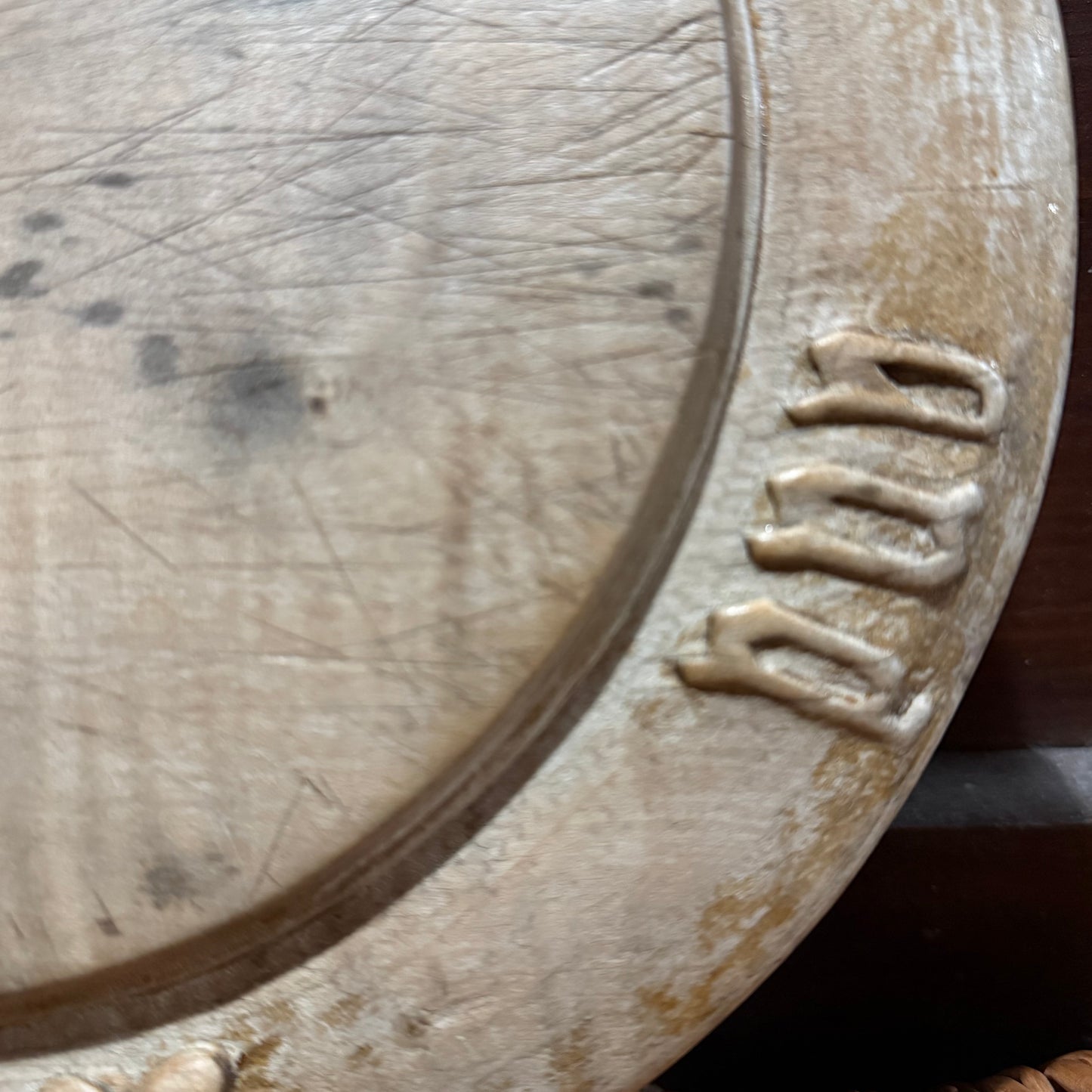 Rare Take Freely and Thankfully Wooden Bread Board