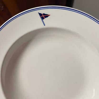 New York Yacht Club Rim Soup Bowl with NYYC Burgee