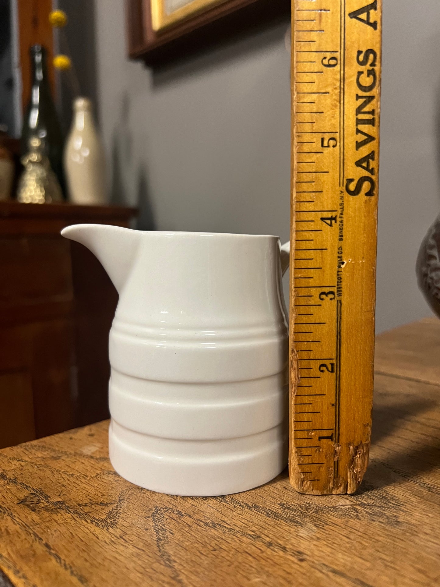 Price & Kensington White Ironstone Banded Dairy Jug