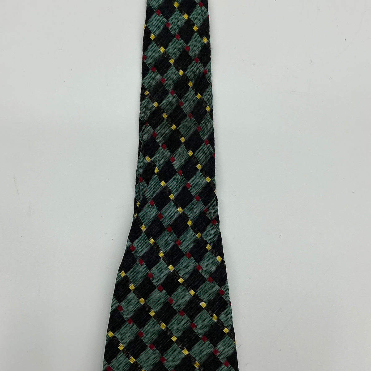 Vintage Westbury Collection Men’s Multicolored Checkered Silk Tie