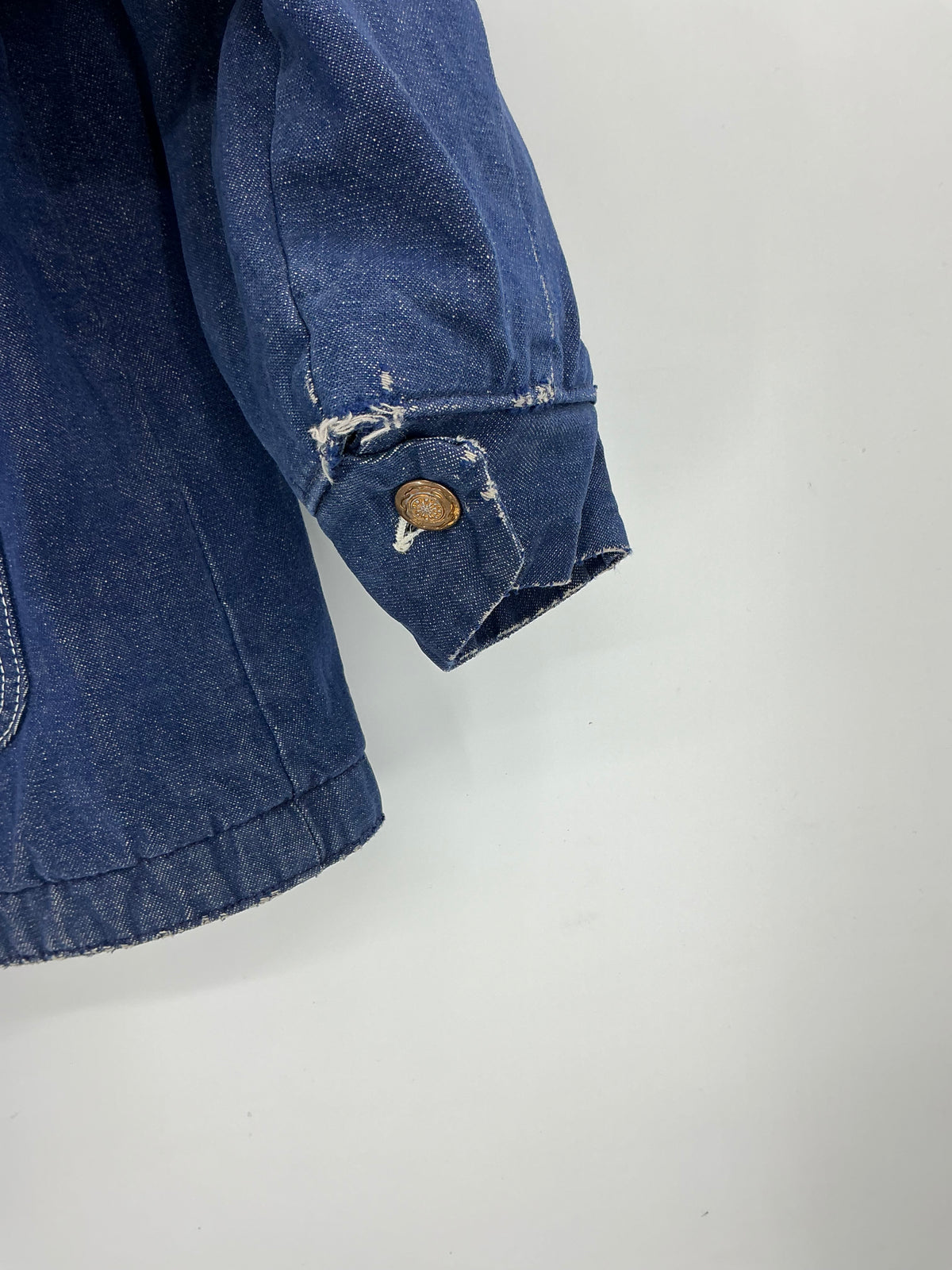 Vintage Wrangler Blanket Lined Denim Chore Coat Size 40