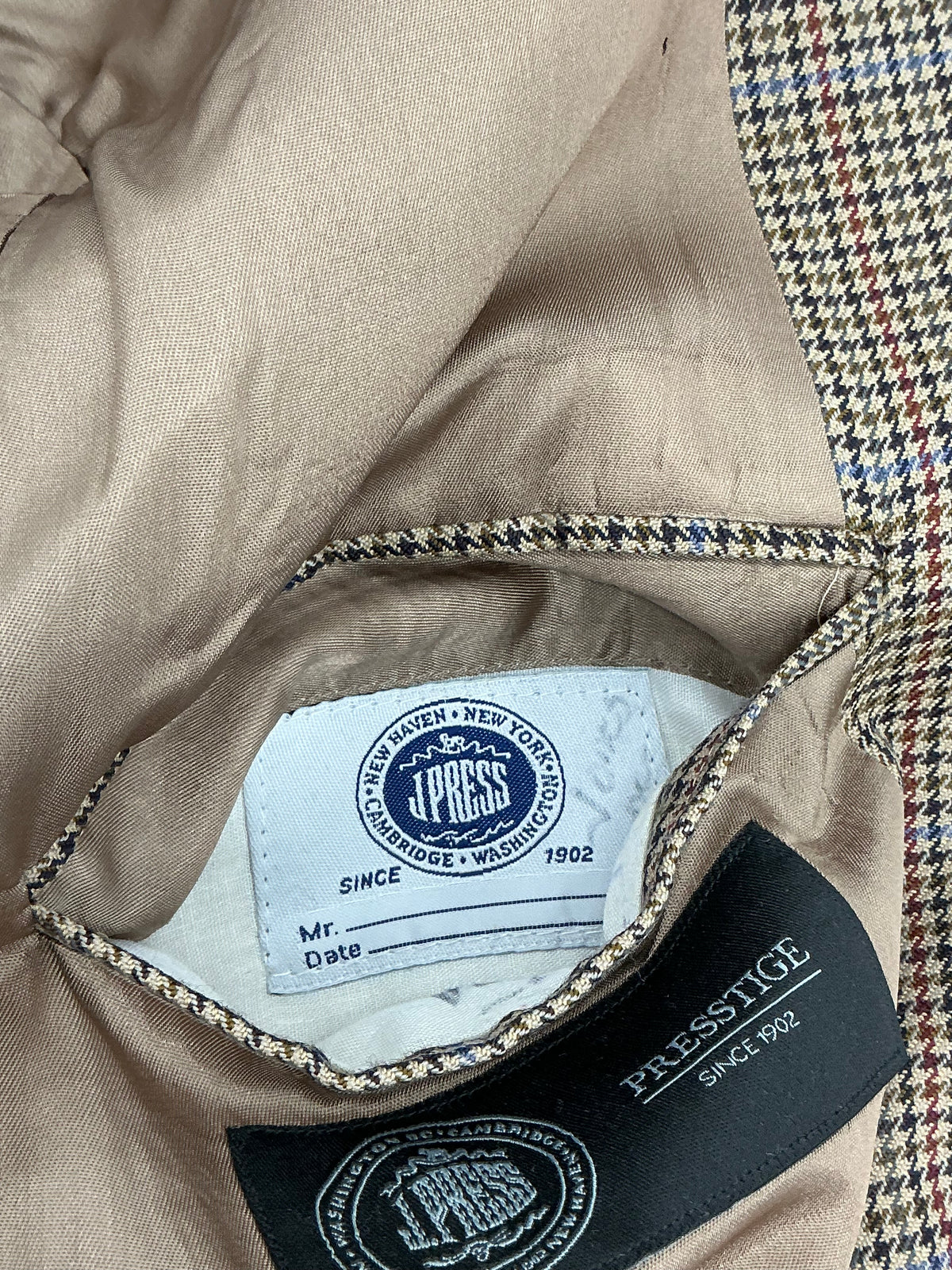 Vintage J. Press x Abraham Moon Houndstooth Wool Sport Coat 44R