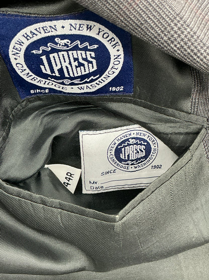 J. Press Presstiege 3-Button Grey Sport Coat 44R